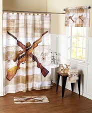 Hunting Rifles Deer Cabin Lodge Outdoors Bathroom Decorations Accessories -NEW