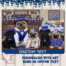 Pug Dog Floor Mat Personalized Anti-Slip Pet Door Mat Indoor Outdoor NWT