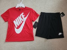 NWT Nike Boys 2 Piece Set ,Size 4 Red/Black