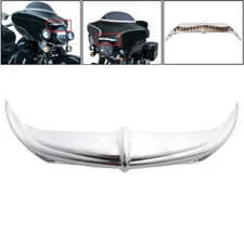Chrome Front Brow Fairing Accent Trim Decor For Harley Electra Tri Glide Classic