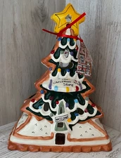 Blue Sky Clayworks 8.5" Gingerbread Christmas Tree Store Tealight Candle Holder