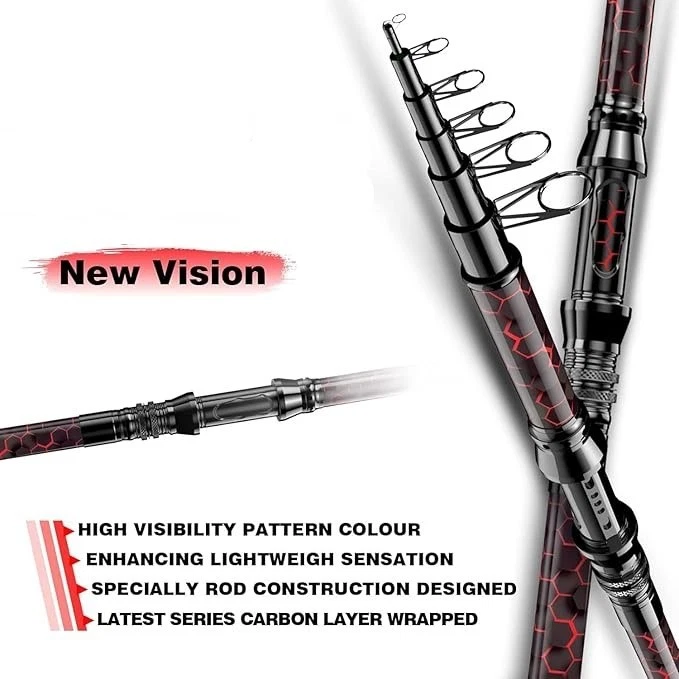 Caña De Pescar Telescópica Con Carrete Y Línea Para Pescadores, Combos De Pesca. - Изображение 4 из 4