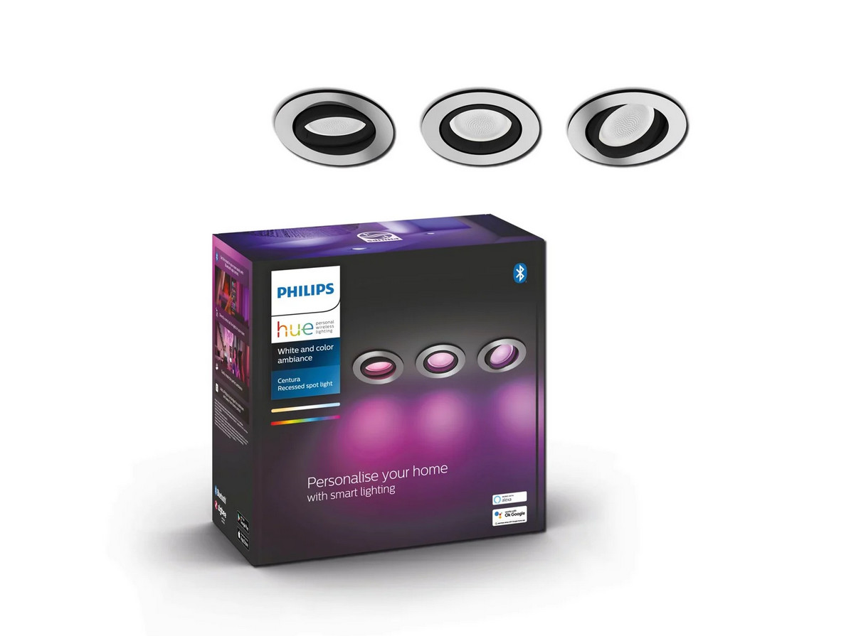 Philips Hue Centura Recessed Spotlight Round - Aluminium - 3-Pack - Bild 2