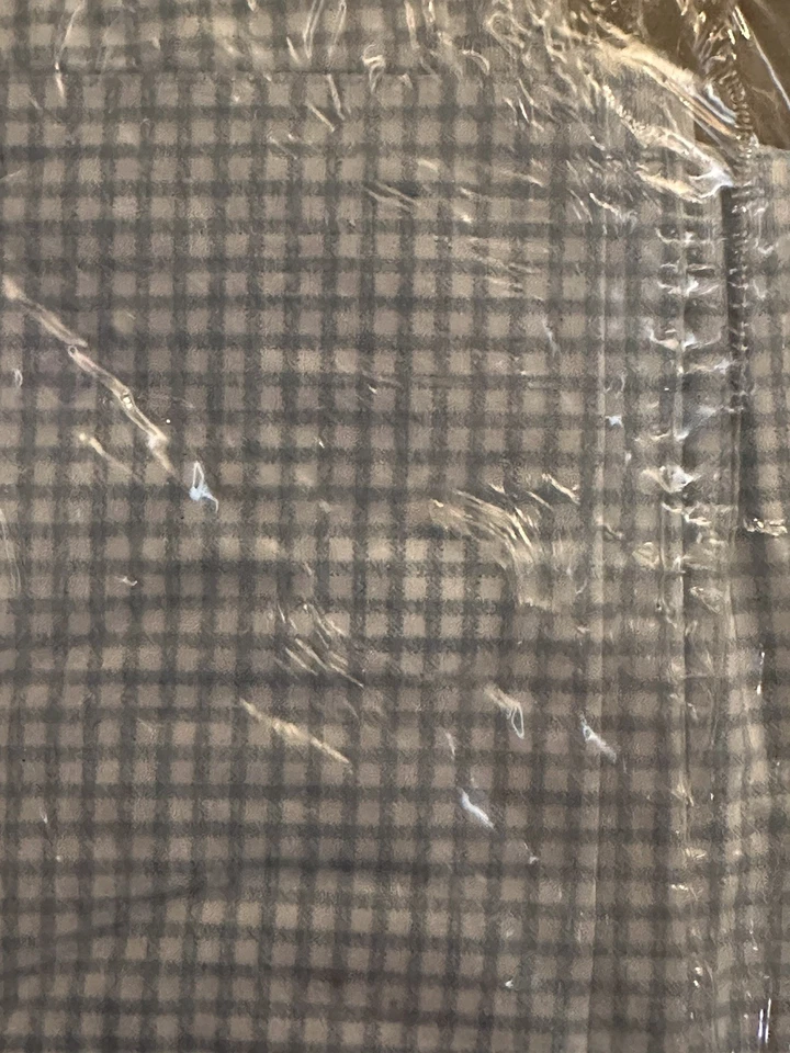 VTG Wamsutta Supercale Plus Twin Flat Sheet BLUE Gingham - Image 4 of 4