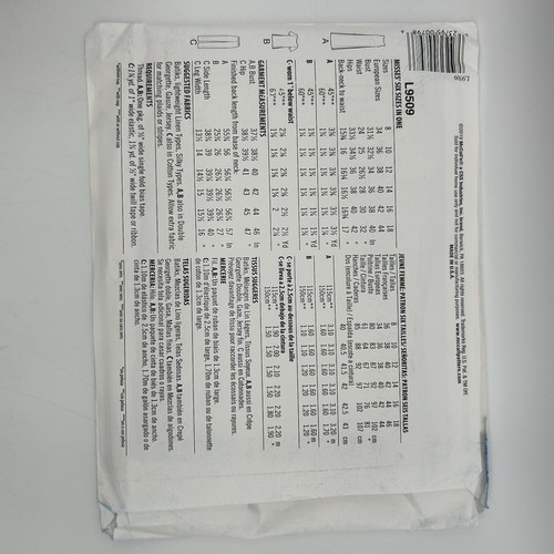 McCalls Schnittmuster L9509 Staubtuch Kleid Misses Größe 8-18 - Bild 3 von 9