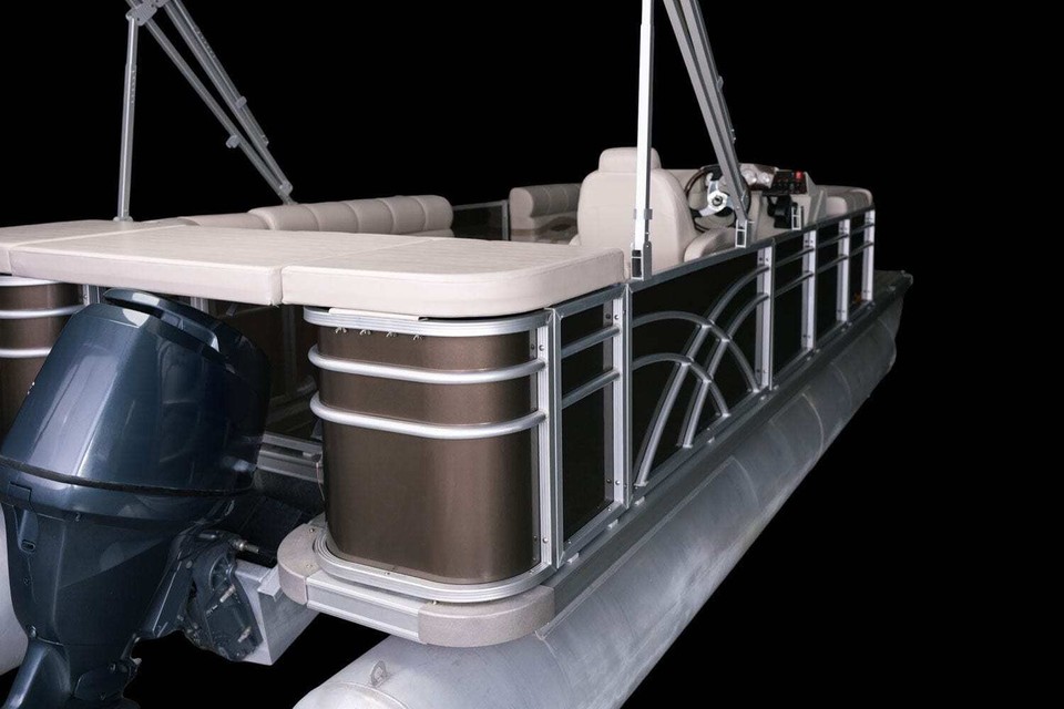 Ponton Railing Full Width Sun Deck - 8' Wide Pontoon Fence Railing Package | eBay