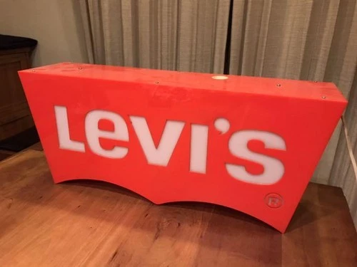 Levi's 100V Sale Neon Sign Display OLD Red object collection Goods Japan Vintage