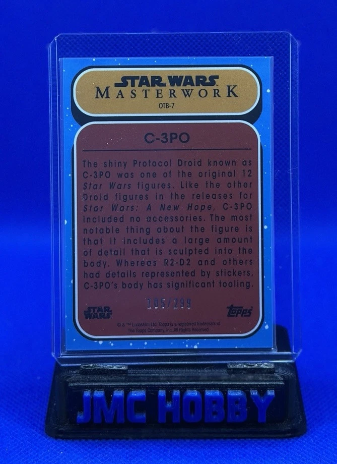 2020 Topps Star Wars Masterwork C-3PO ‘Out Of The Box’  Insert Rainbow #’d /299 - Image 2 of 3