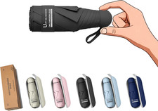Travel Essentials Mini Umbrella for Purse with Case Small Compact UV Sun Protect