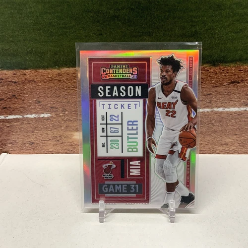 JIMMY BUTLER 2020/21 CONTENDERS OPTIC SEASON TICKET HOLO SILVER PRIZM