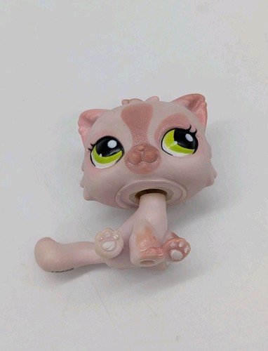 Littlest Pet Shop Shimmer Pink Persian Kitty #1083 Green Eyes - Picture 6 of 12