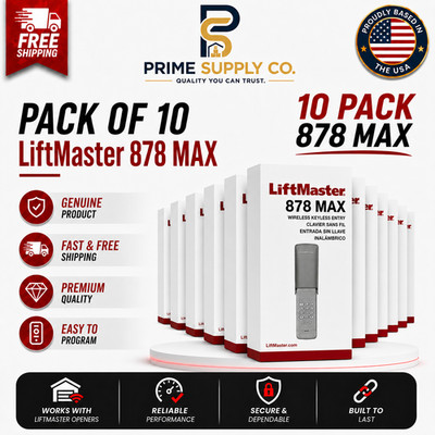 (Pack #10)LiftMaster 878MAX Garage Door Keypad Wireless and Keyless Entry System