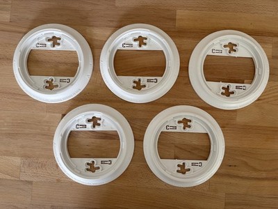 First Alert Smoke Detecter 'Part' Ceiling Mounting Plates  Lot Of 5