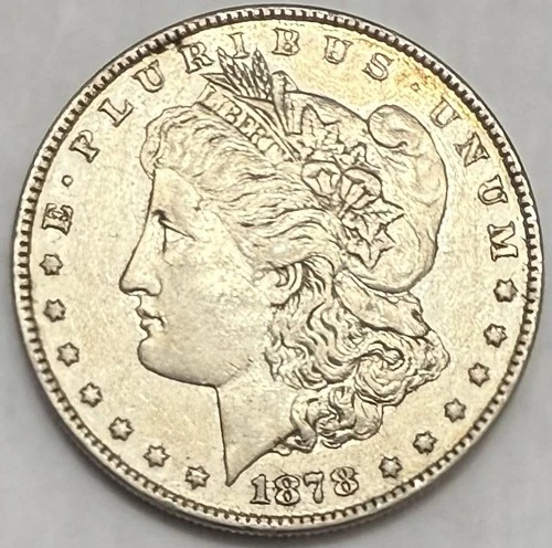 1878 8TF Morgan Silver Dollar AU Details