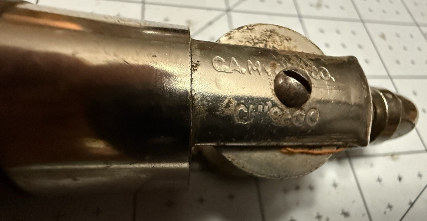 Vtg C.A. Myers Co Sewing Awl Tool w/ Attachments Chicago IL USA Made Awl For All