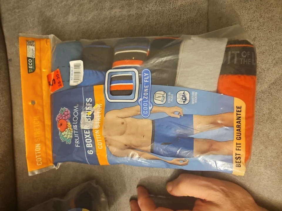 3 calzoncillos boxer Fruit of the Loom de algodón elástico para hombre, paquete de 6, talla S 18 TOTAL Foto 4 de 4