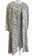 Ashro Plus Size 26W Silver Dress & Long Jacket Suit Special Occasion Church Suit