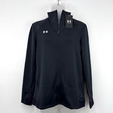 Under Armour Command Jacket Women's S Black NWT Warm Up Full Zip Gym Loose