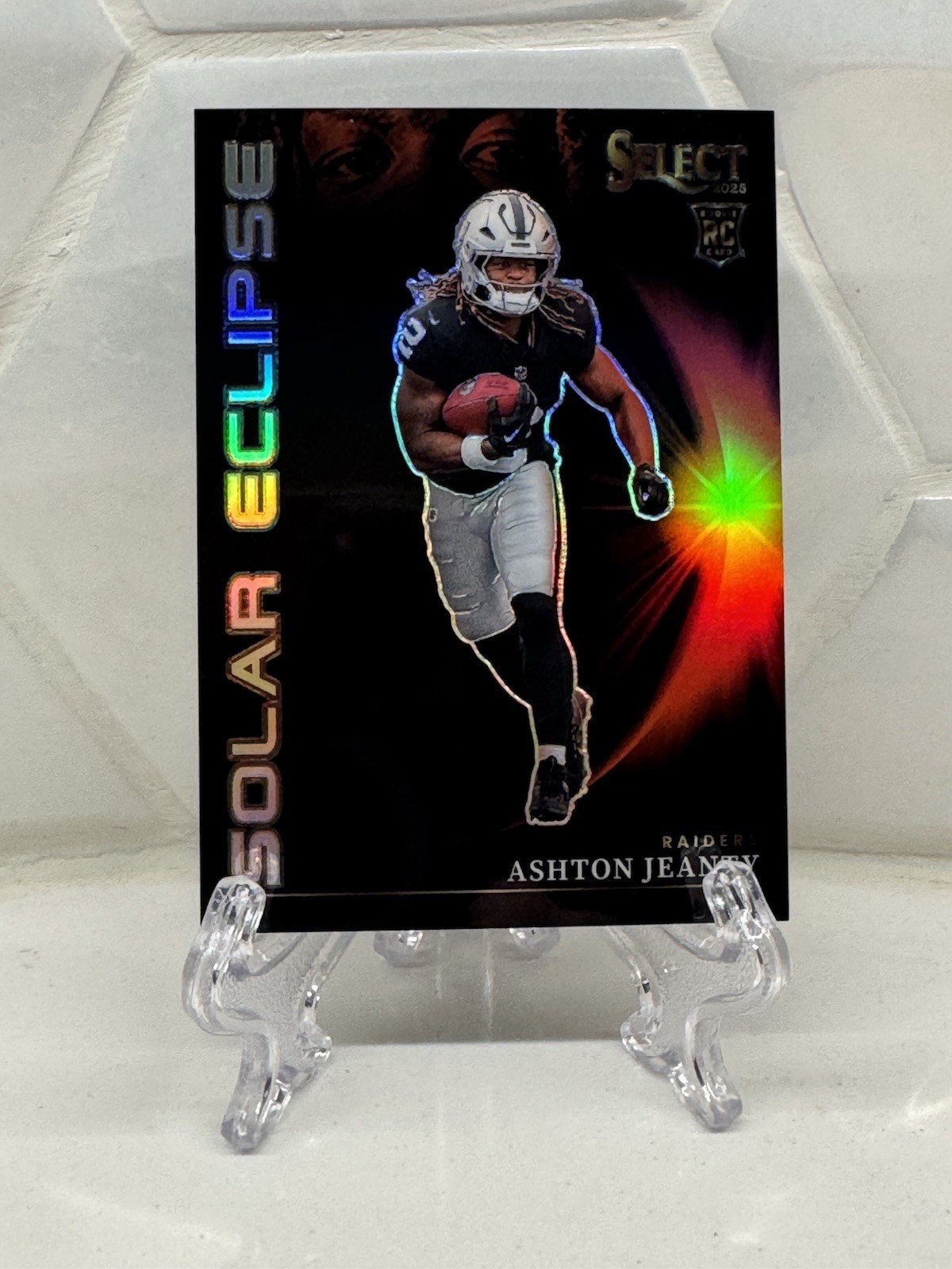 2025 Ashton  Jeanty Select Solar Eclipse SSP #17 Raiders Case Hit RC