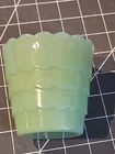 Fire King Jadeite Flower Pot Scalloped Edge Anchor Hocking Mid-Century Modern!