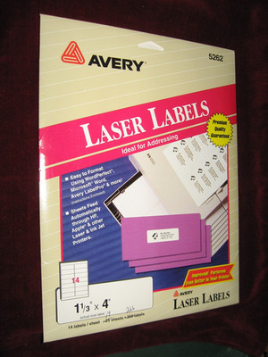 Avery 5262 Mailing Address Labels 19 Sheets White Laser Labels 266 Labels