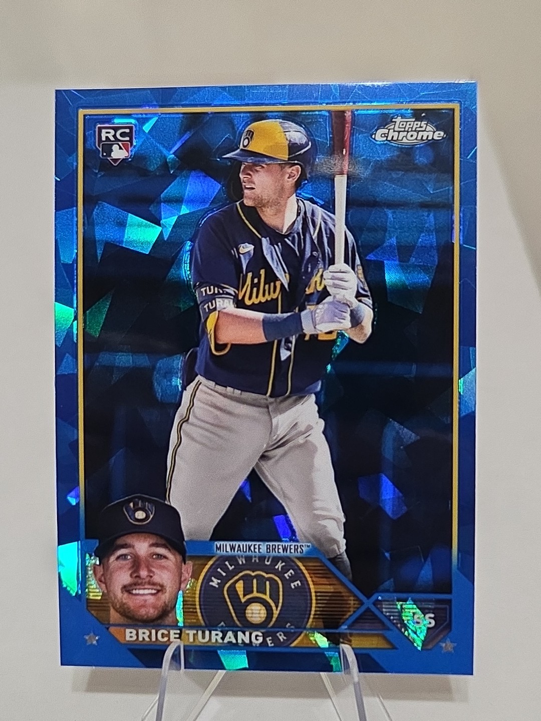 2023 Topps Chrome Sapphire Edition Brice Turang #530 (RC) Brewers