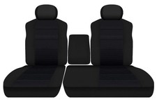 Truck Seat Covers Fits 1995 To 1998 Chevy Ck 1500 60-40 Seats W Console Black