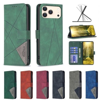 Für iPhone 17 16 15 14 13 12 11 Pro Max Plus Flip Leder Wallet Hülle Case Cover