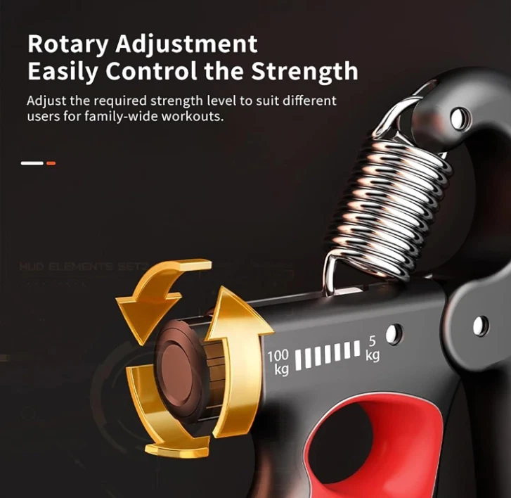 Entrenador de fuerza de mano ajustable 5-100 kg con contador y diseño ergonómico Foto 3 de 4