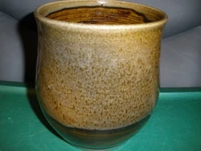 Brown Pottery Planter Handmade 5.5"x5" EUC
