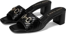 NWB Anne Klein Women's Kendra Heel Slipper, Black SZ 7 KENDO1F9