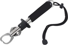 Fish Lip Gripper with Scale, Stainless Steel, 40 lb Capacity
