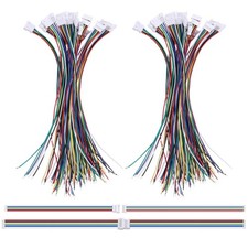 20 Pairs 1.25mm 6PIN Micro Male Female Connector Plug with 28 AWG 150mm Wire