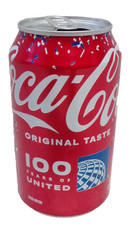 UNITED AIRLINES 100 YEARS EMPTY COKE COCA COL...