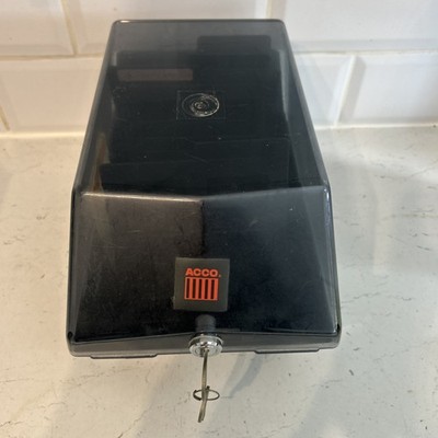Vintage 1980s ACCO Large Floppy Disk Translucent Disc Storage Box Case