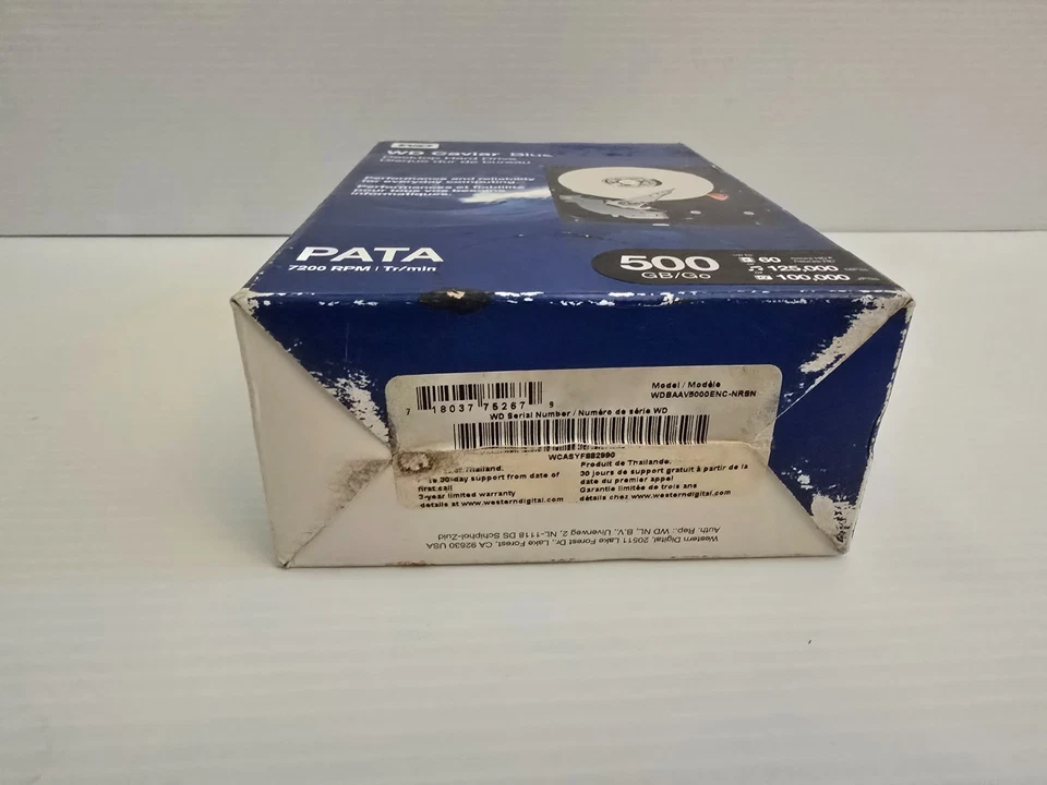 Western Digital WD Caviar Blue 500GB 16MB Cache IDE PATA HDD – Open Box, Sealed - Image 3 of 4