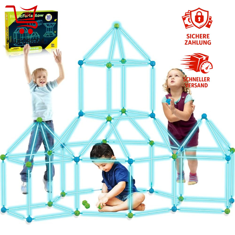 Konstruktionsspielzeug Set 140pcs Bauspielzeug für Kinder Outdoor Indoor kreativ