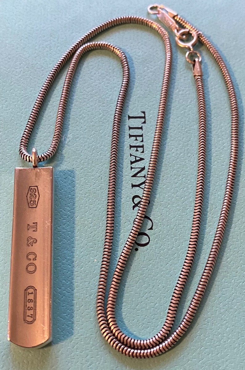 アクセサリー Tiffany & Co. 1837 Bar Necklace 925 Authentic TIFFANY & CO COMPANY 925 Sterling Silver 1837 BAR