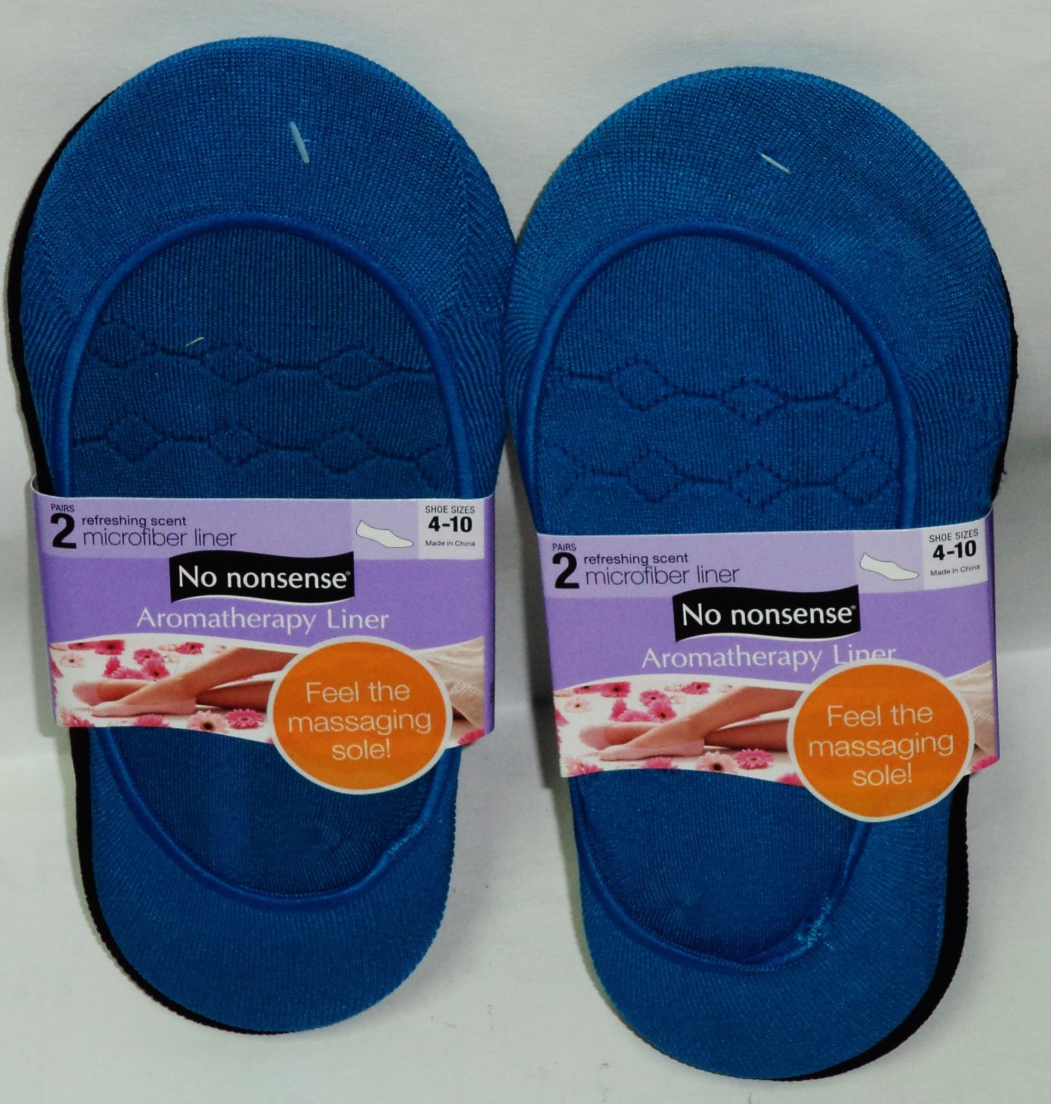 SAOLA 4 paia fodere per scarpe aromaterapia senza sciocchezze suola massaggiante TG 4 10 NERO E BLU