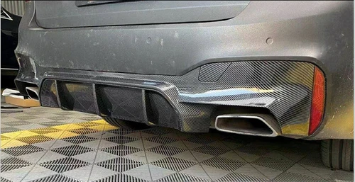 for BMW 5 Ser G30 2018-2021 Rear Lower Diffuser Modify to MP Look Carbon Fiber - Picture 4 of 8