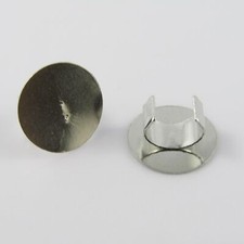 Bulk 20pcs DIY Hair Tie Embellishment Crimp Base Finding 12x5mm Silver
