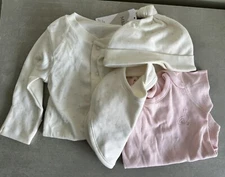 NWT M&S Marks & Spencers Baby Age 3-6 Months 4 Piece Set 2 Sleepsuit Bib Hat 