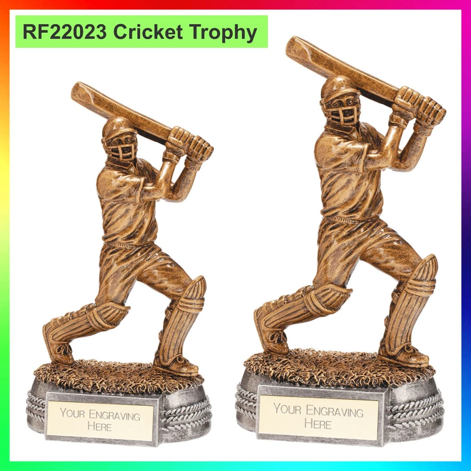 TROPHY PLANET CRICKET TROPHY - Centurion Award - KOSTENLOSE GRAVURIERUNG im Wert von £ 6,99 Batsman Trophäen