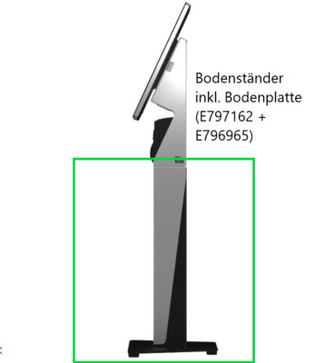 Elo Stand Self-Service Countertop - Wallaby Bodenständer inkl. Bodenplatte