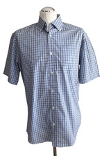 Royal Class Comfort Klassisches Kurzarm Hemd KW 41 Blau-Weiß