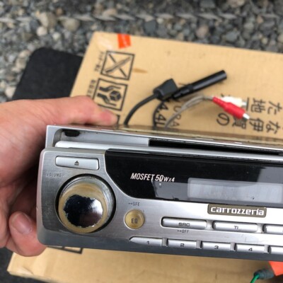 Pioneer Carrozzeria MEH-P717 1DIN Car Audio MD Player Working junk