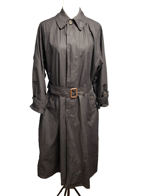 ジャケット・アウター 90s LAUREN Ralph Lauren Long Trench Coat Vintage Ralph Lauren Blue Label Long Trench Coat Military Black