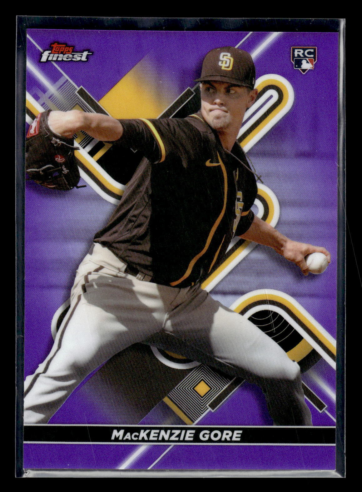 2022 Topps Finest #22 MacKenzie Gore 21/250 Rookie Purple Refractor Padres Mint+