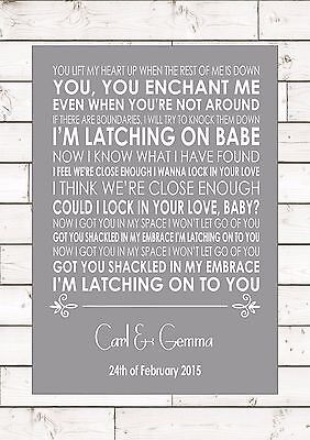 Latch Sam Smith Lyrics Wedding Anniversary Song Personalised First Dance Lyrics Ebay Video clip and lyrics latch (ft. ebay