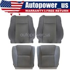Replacement For 2009-2015 Toyota Tacoma Front Bottom Top Cloth Seat Cover Gray